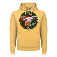 Vintage Mustard Longhorn Cow Christmas Vintage Hoodie - RanaPortraitStore