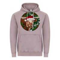 Vintage Zinc Longhorn Cow Christmas Vintage Hoodie - RanaPortraitStore