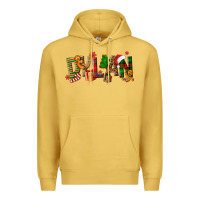 Antique Gold Personalized Christmas Themed Premium Hoodie - NancyCooperArtShop