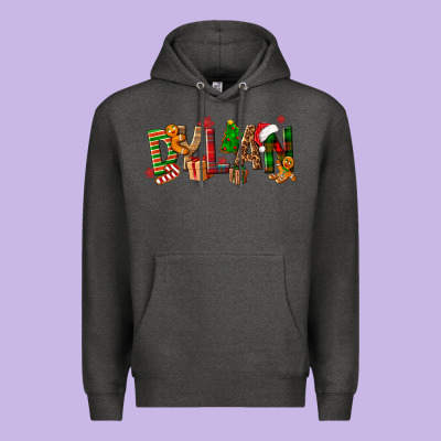 Personalized Christmas Themed Premium Hoodie Designed By Nancycooperartshop