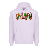 Lilac Personalized Christmas Themed Premium Hoodie - NancyCooperArtShop