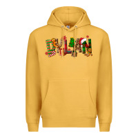 Mustard Personalized Christmas Themed Premium Hoodie - NancyCooperArtShop