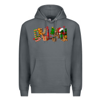 Rock Personalized Christmas Themed Premium Hoodie - NancyCooperArtShop
