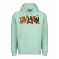 Seafoam Personalized Christmas Themed Premium Hoodie - NancyCooperArtShop
