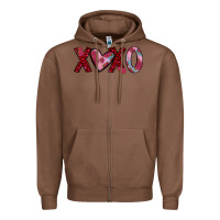 Chestnut xoxo Zipper Hoodie - JahusDesignShop
