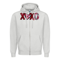 Dove Grey xoxo Zipper Hoodie - JahusDesignShop