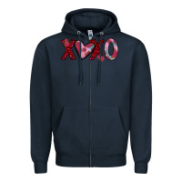 Navy xoxo Zipper Hoodie - JahusDesignShop