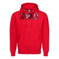Red xoxo Zipper Hoodie - JahusDesignShop