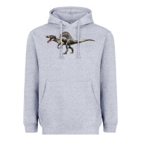 Heather Grey Spinosaurus Heavyweight Hoodie - LillyAllenDesigns