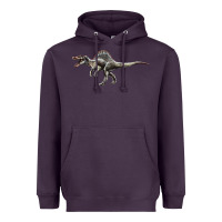 Plum Spinosaurus Heavyweight Hoodie - LillyAllenDesigns