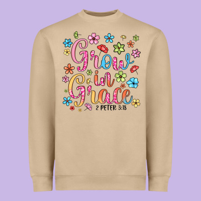 Grow In Grace Heavyweight Sweatshirt Designed By Texasbilliewilder