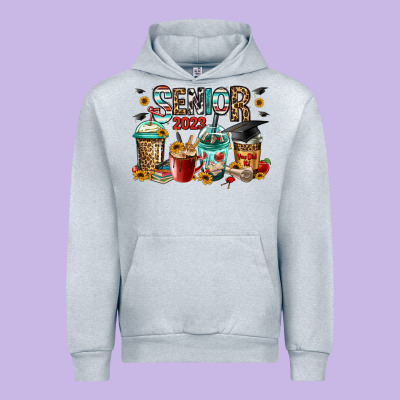 Senior 2023 Coffee Cups Urban Hoodie Designed By Jasminsmagicworld