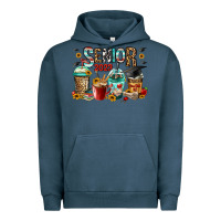 Pigment Midnight Navy senior 2023 coffee cups Urban Hoodie - Jasminsmagicworld