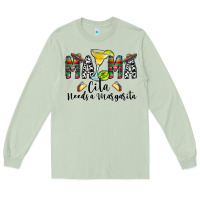 Matcha Mama Cita Needs a Margarita Long Sleeve Tee - CowhideDigitalArt