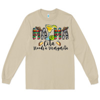 Mushroom Mama Cita Needs a Margarita Long Sleeve Tee - CowhideDigitalArt