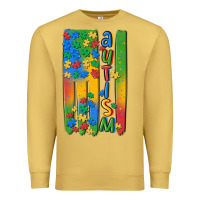 Antique Gold autism american flag Premium Sweatshirt - MaliasSmallBusiness