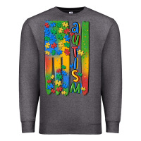 Charcoal Heather autism american flag Premium Sweatshirt - MaliasSmallBusiness