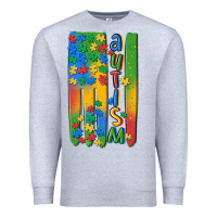 Heather Grey autism american flag Premium Sweatshirt - MaliasSmallBusiness