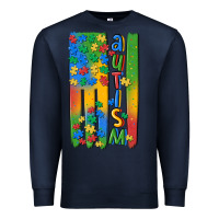 Navy autism american flag Premium Sweatshirt - MaliasSmallBusiness