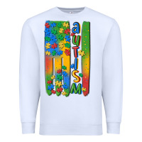 White autism american flag Premium Sweatshirt - MaliasSmallBusiness