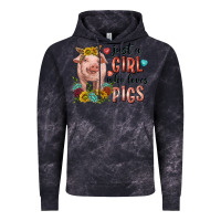 Cloud Black western just girl who loves pigs Vintage Hoodie - texasbilliewilder