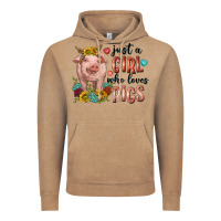 Vintage Coffee western just girl who loves pigs Vintage Hoodie - texasbilliewilder