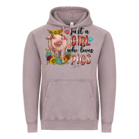 Vintage Zinc western just girl who loves pigs Vintage Hoodie - texasbilliewilder