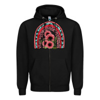 Black valentines sunflower rainbow Zipper Hoodie - JahusDesignShop