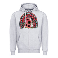 Heather Grey valentines sunflower rainbow Zipper Hoodie - JahusDesignShop