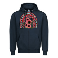 Navy valentines sunflower rainbow Zipper Hoodie - JahusDesignShop