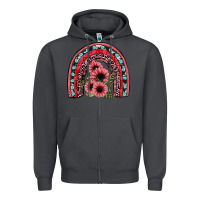 Smoke valentines sunflower rainbow Zipper Hoodie - JahusDesignShop