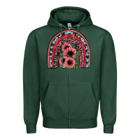 Sports Green valentines sunflower rainbow Zipper Hoodie - JahusDesignShop