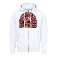 White valentines sunflower rainbow Zipper Hoodie - JahusDesignShop