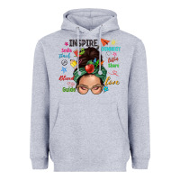 Heather Grey Teacher messy bun caucasian Heavyweight Hoodie - NancyCooperArtShop