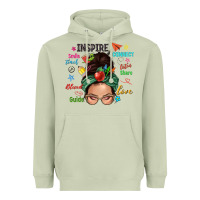 Matcha Teacher messy bun caucasian Heavyweight Hoodie - NancyCooperArtShop