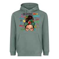 Sage Teacher messy bun caucasian Heavyweight Hoodie - NancyCooperArtShop
