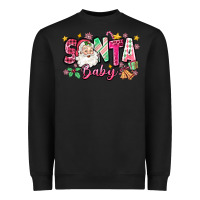 Black pink santa baby christmas Heavyweight Sweatshirt - Zillion Design Studio