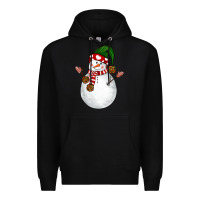 Black Snowman Premium Hoodie - NancyCooperArtShop