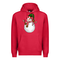 Cardinal Snowman Premium Hoodie - NancyCooperArtShop