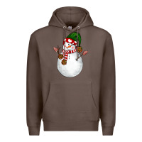 Coffee Snowman Premium Hoodie - NancyCooperArtShop