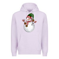 Lilac Snowman Premium Hoodie - NancyCooperArtShop
