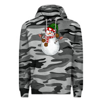 Slate Camo Snowman Premium Hoodie - NancyCooperArtShop