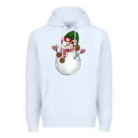 White Snowman Premium Hoodie - NancyCooperArtShop