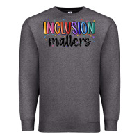 Charcoal Heather ınclusion matters Premium Sweatshirt - MaliasSmallBusiness