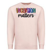 Pale Pink ınclusion matters Premium Sweatshirt - MaliasSmallBusiness