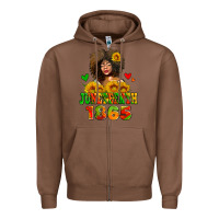Chestnut afro woman juneteenth 1865 Zipper Hoodie - AdoDesignShop