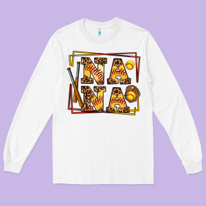 Softball  Nana Long Sleeve Tee Designed By Adodesignshop