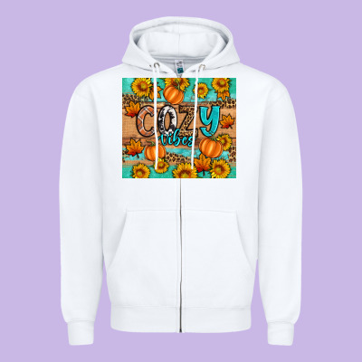 Cozy Vibes Zipper Hoodie Designed By Artiststas