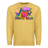 Antique Gold proud ally Premium Sweatshirt - MaliasSmallBusiness