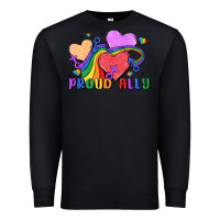 Black proud ally Premium Sweatshirt - MaliasSmallBusiness